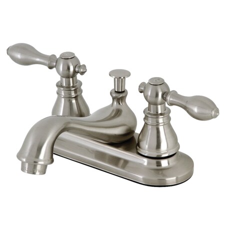 Kingston Brass KB608ACL 4-Inch Centerset Bathroom Faucet, Brushed Nickel KB608ACL